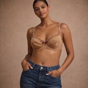 Curvy Kate Nude Sheer Lace Underwire Bra 32E EU 70F